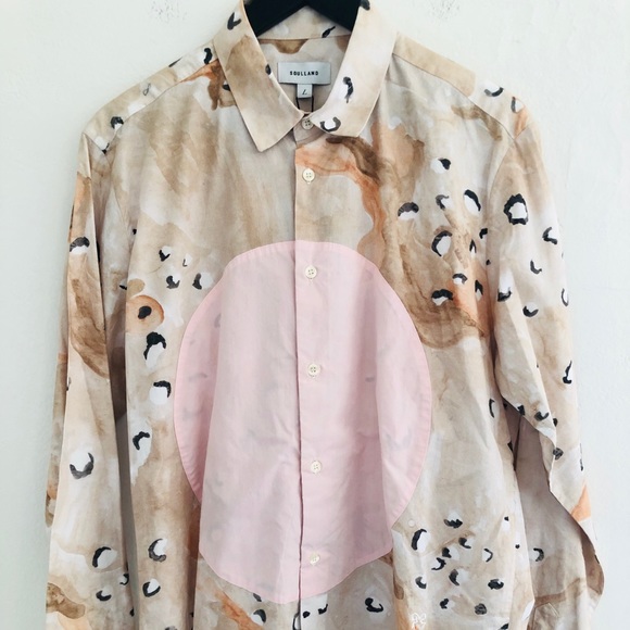 Soulland Other - Soulland Men’s Sand Camo/ Pink Button Up Shirt